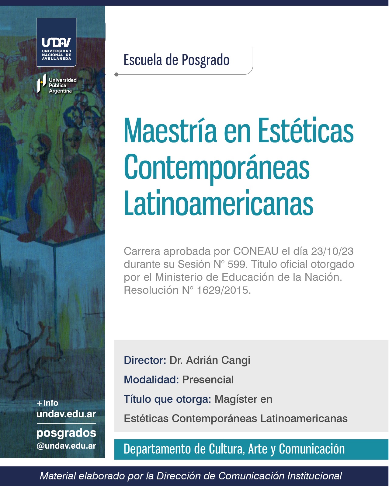 Maestría en Estéticas Contemporáneas Latinoamericanas