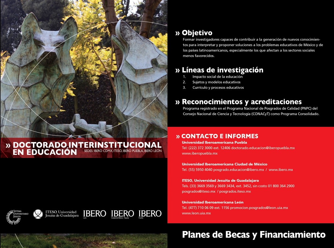 Doctorado Interinstitucional en Educación : Ibero Puebla, Ibero CDMX, Ibero León e ITESO.