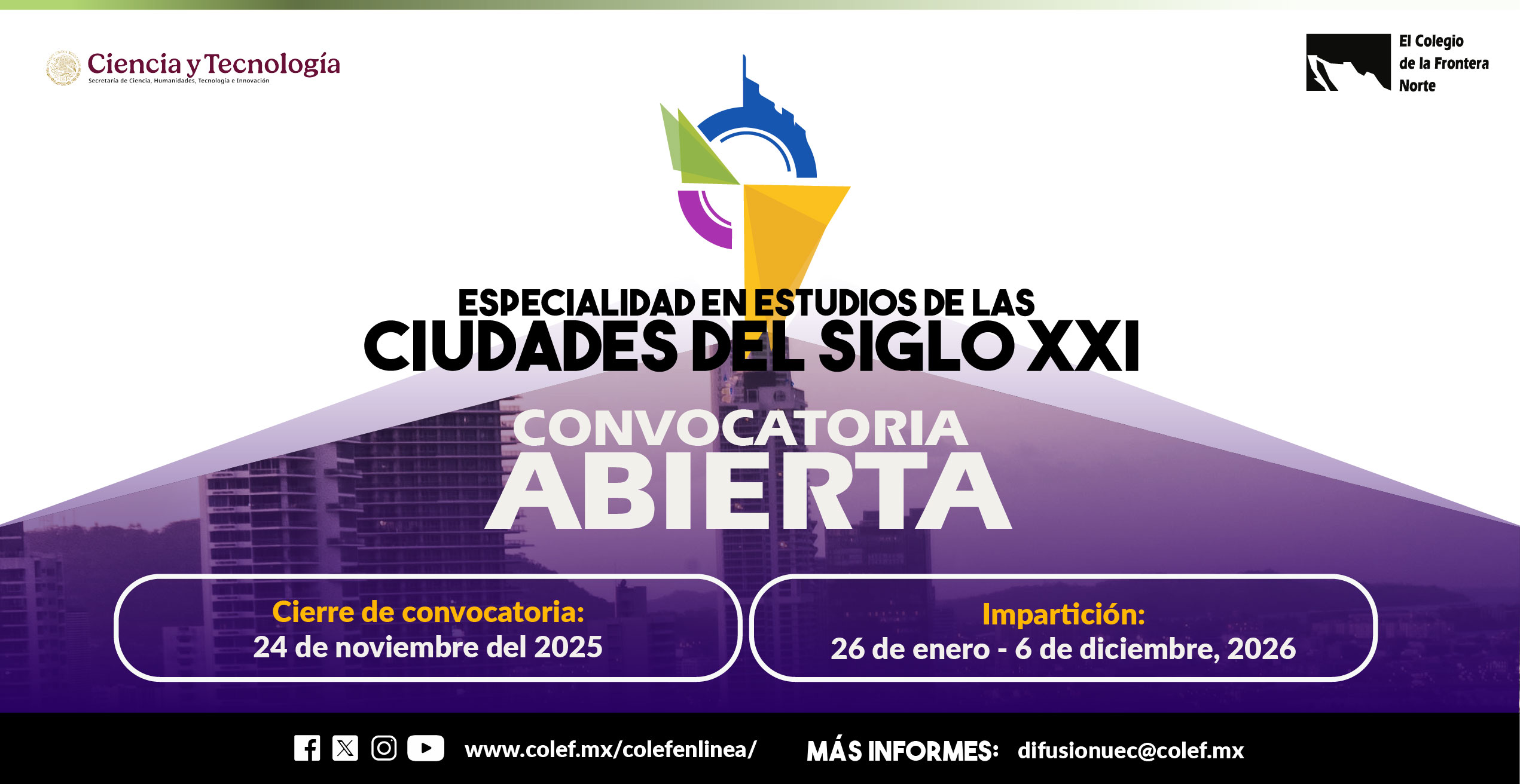 Especialidad en Estudios de las Ciudades del Siglo XXI